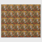 Corgi Hond Herfst Oogst Thanksgiving Cadeaupapier (Vlak)