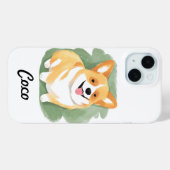 Corgi Hond | Huisdier Aangepaste Naam Mooie Waterv Case-Mate iPhone Case (Achterkant (horizontaal))