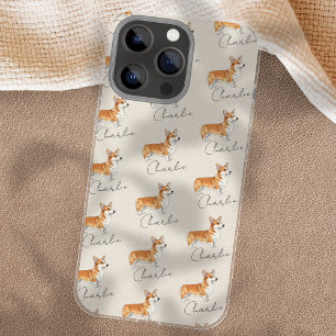 Corgi-hond Illustratie Waterverf iPhone 16 Pro Max Hoesje