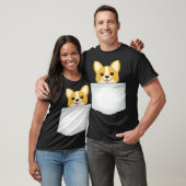 Corgi-hond in borstzak t-shirt (Unisex)