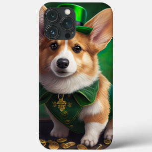 Corgi-hond in St. Patrick's Day-jurk Case-Mate iPhone Case