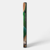 Corgi-hond in St. Patrick's Day-jurk iPhone Hoesje (Linkerkant)