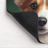 Corgi-hond in St. Patrick's Day-jurk Muismat (Hoek)