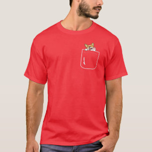 Corgi-hond in zak grappige schattige puppy grote g t-shirt