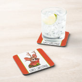 Corgi hond Kerst coaster Bier Onderzetter (Rechterzijde)