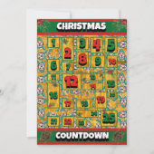 Corgi Hond Kerst Countdown Adventkalender Feestdagenkaart (Voorkant)