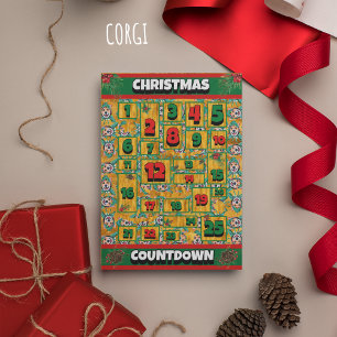 Corgi Hond Kerst Countdown Adventkalender Feestdagenkaart