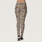 Corgi Hond Kerst Festief Leggings (Achterkant)