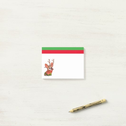 Corgi-hond Kerst Post-It-notities Post-it® Notes (Op bureau)