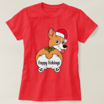 Corgi Hond Kerst T-Shirt