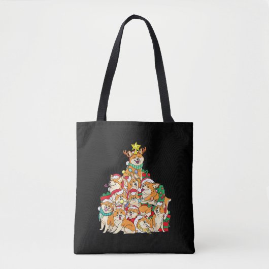 Corgi Hond Kerstboom Gift Tote Bag (Voorkant)