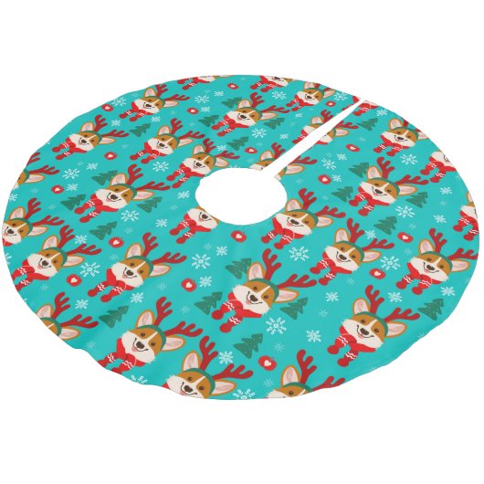 Corgi-hond Kerstboom Vloerkleed Rok (Gekanteld)