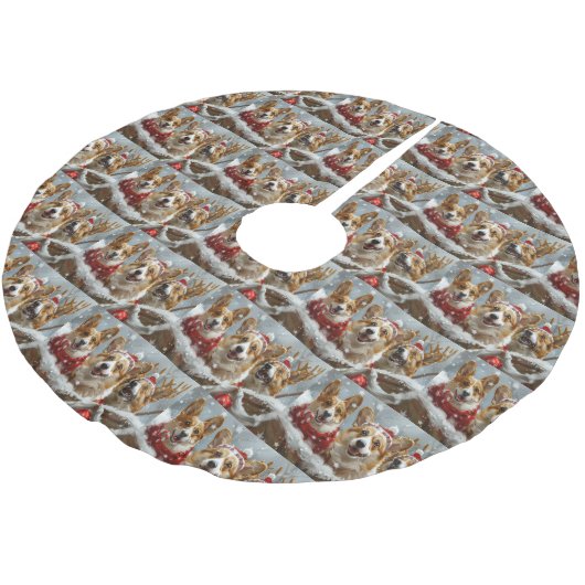 Corgi Hond Kerstfeest Kerstboom Rok (Gekanteld)