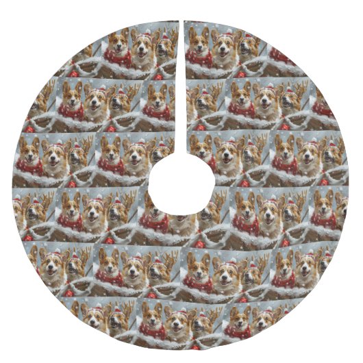 Corgi Hond Kerstfeest Kerstboom Rok (Voorkant)