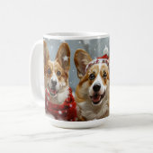 Corgi Hond Kerstfeest Koffiemok (Voorkant links)