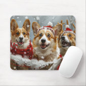 Corgi Hond Kerstfeest Muismat (Met muis)