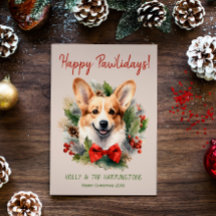 Corgi Hond Kerstmis Gelukkige Pawholidays