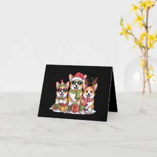 Corgi Hond Kerstmis Moeder Hond Liefhebber Kerstca Kaart