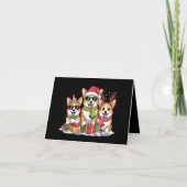 Corgi Hond Kerstmis Moeder Hond Liefhebber Kerstca Kaart (Voorkant)