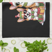 Corgi Hond Kerstmis Moeder Hond Liefhebber Kerstca Theedoek (Gevouwen)