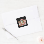 Corgi Hond Kerstmis Moeder Hond Liefhebber Kerstca Vierkante Sticker (Envelop)