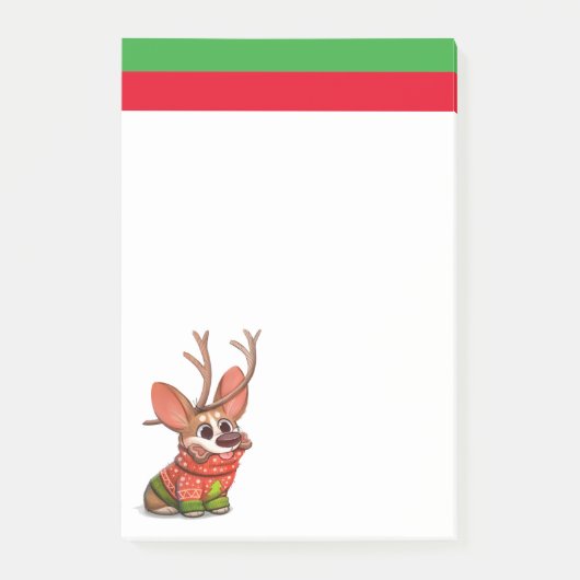 Corgi hond Kerstnotities Post-it® Notes (Voorkant)