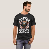 Corgi Hond Koffie En Corgi T-shirt (Voorkant volledig)