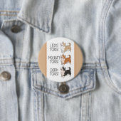 Corgi Hond & Koffie Ronde Button 7,6 Cm (In situ)