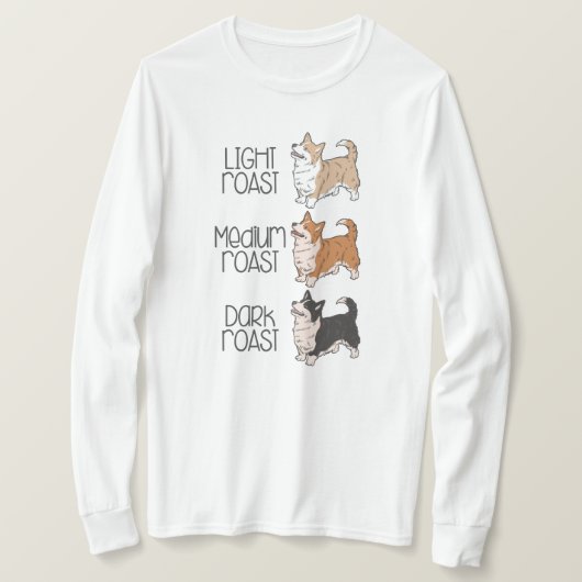 Corgi Hond & Koffie T-shirt (Design voorkant)