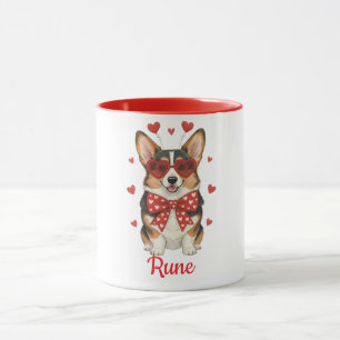 Corgi hond koffiemok gelukkige Valentijnsdag 2026 Mok
