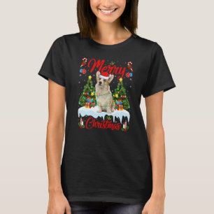 Corgi Hond Licht Kerstboom Kerstman Corgi Kerstmis T-shirt