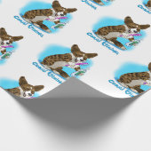 Corgi hond met tandenborstel cadeaupapier (Hoek)