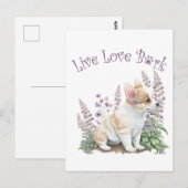 Corgi-hond Moeder Bloem Briefkaart (Voorkant / Achterkant)