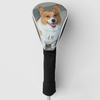 Corgi-hond monogrammed golfheadcover