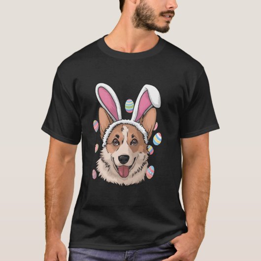 Corgi hond paashaas t-shirt (Voorkant)
