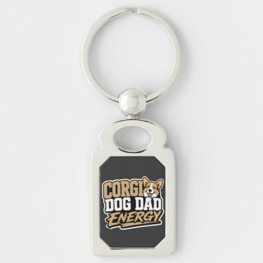 Corgi Hond Papa Energie Sleutelhanger (Voorkant)