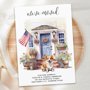 Corgi Hond Patriottisch Gepersonaliseerd Huisdier  Aankondiging