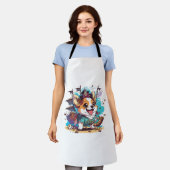 Corgi Hond Piraat Schort (Gedragen)