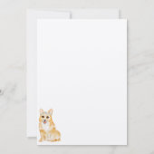 Corgi hond puppy bruiloft kalligrafie kaart (Achterkant)