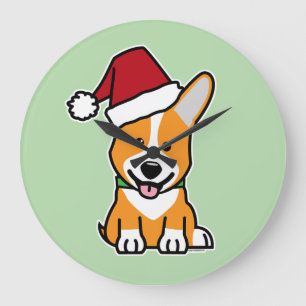 Corgi hond puppy Pembroke Welsh Kerstman kerstmuts Grote Klok