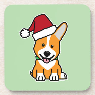 Corgi hond puppy Pembroke Welsh Kerstmis Sinterkla Bier Onderzetter