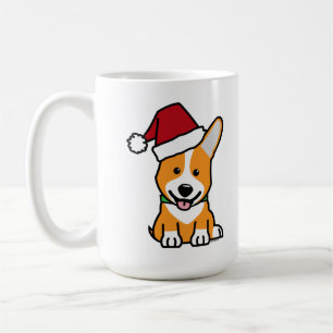 Corgi hond puppy Pembroke Welsh Kerstmis Sinterkla Koffiemok