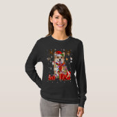 Corgi Hond Rendier Kerst Lichte Hond T-shirt (Voorkant volledig)