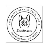 Corgi hond retour adres stempel zelf-inkt (Design)
