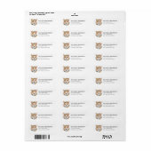 Corgi-hond retouradreslabels etiket (Full Sheet)