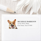Corgi-hond retouradreslabels etiket (Insitu)