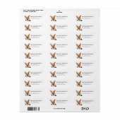 Corgi-hond retouradreslabels etiket (Full Sheet)