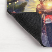 Corgi Hond Rijden Motorfiets Kerstmis Muismat (Hoek)