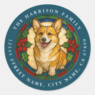 Corgi-hond Ronde Stickers