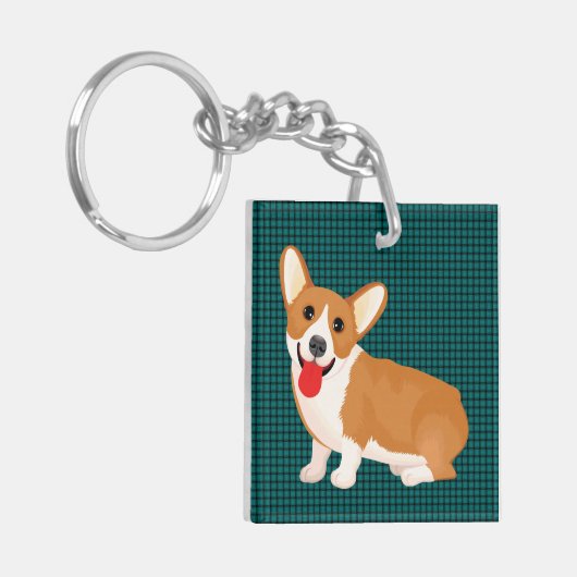 corgi hond sleutelhanger (Voorkant Links)